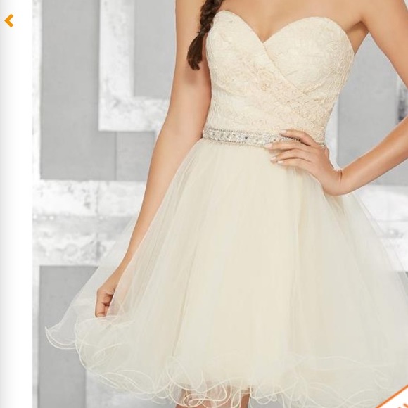 Mori Lee Dresses & Skirts - Morilee Beautiful off white formal lace dress